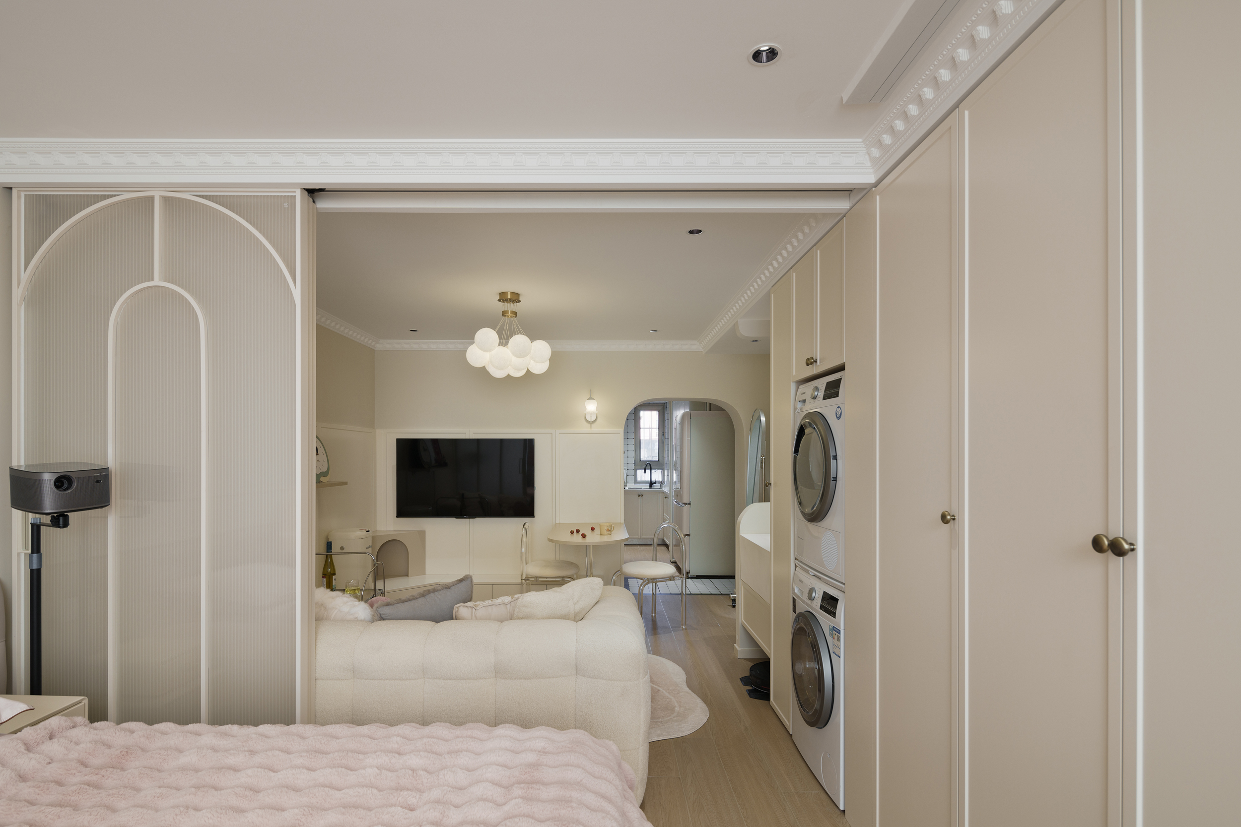 奶油风家居空间摄影案例·北京老破小改造项目丨中国北京丨谷永旺-8