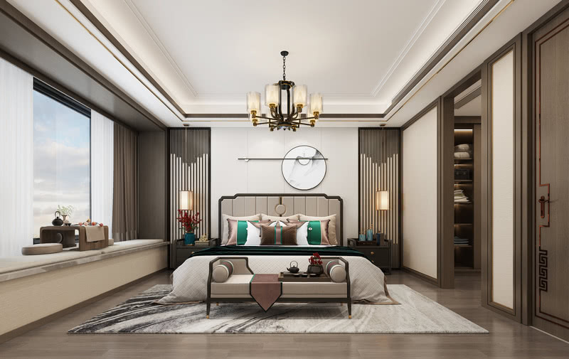 阜阳市绿城明月双清190平新中式大平层设计-14