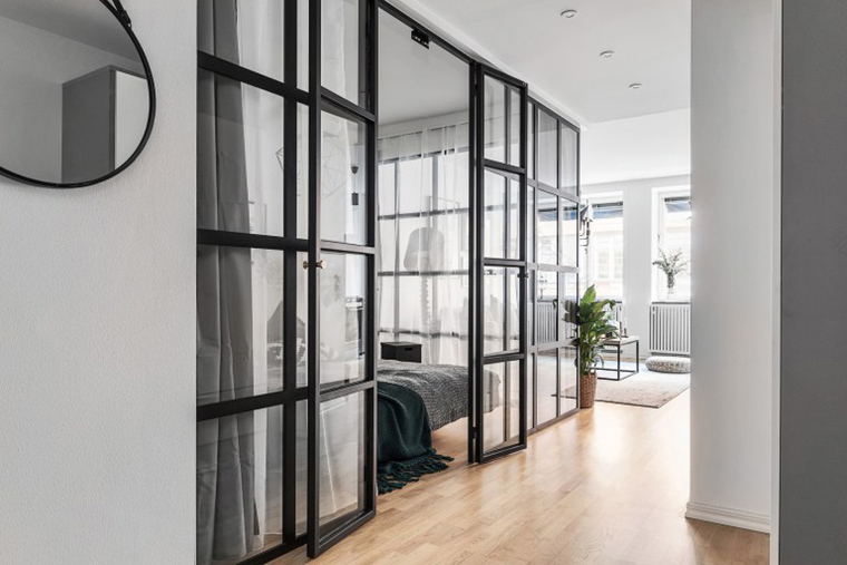 北欧工业风公寓 | 无彩色打造单身女子质感空间-12