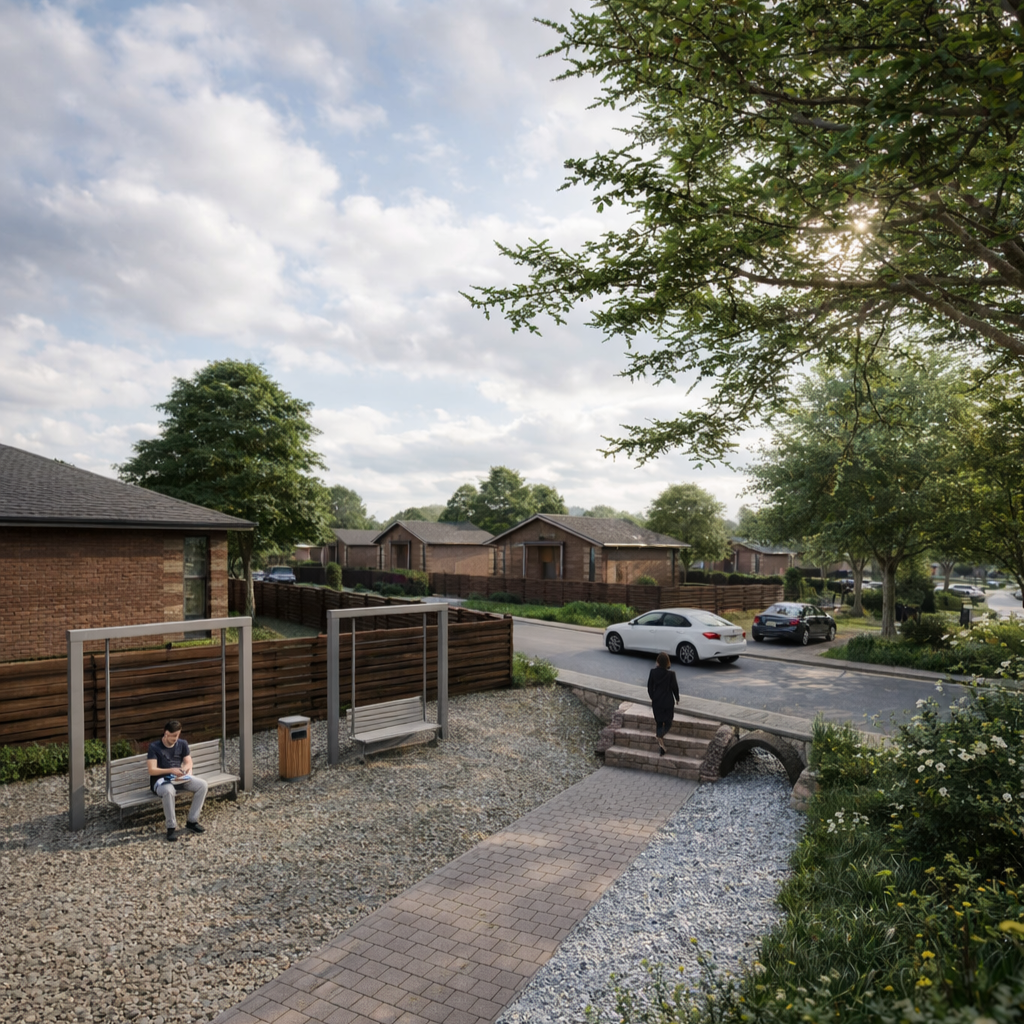 Visualization of a cottage village-4