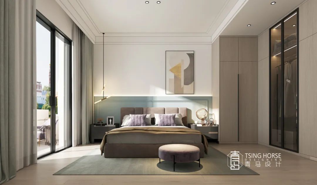 河与墅的现代家庭温馨居-41