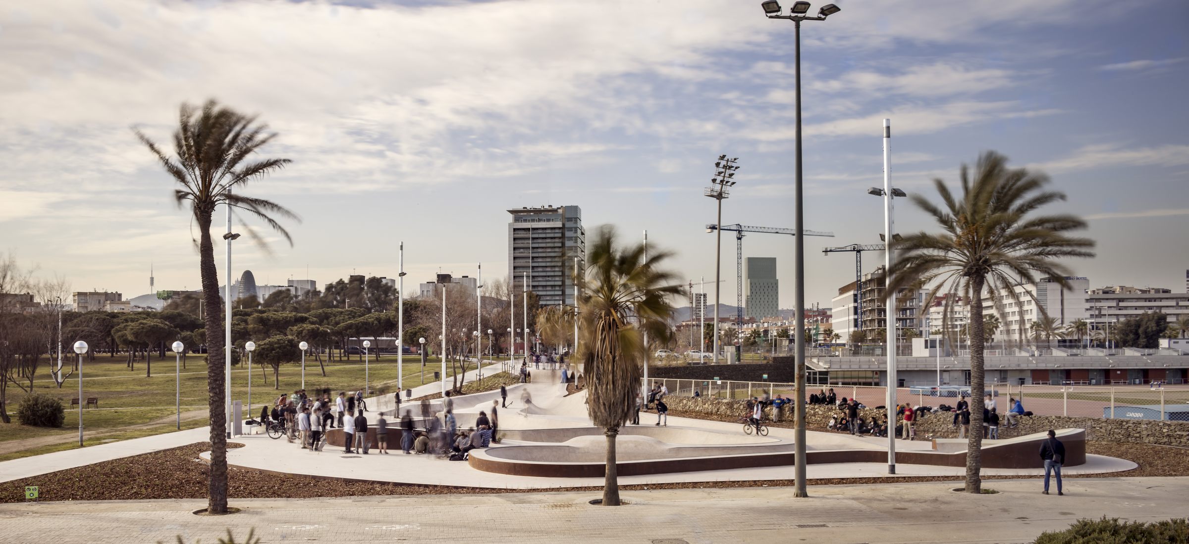 巴塞罗那马贝拉城市滑板公园丨西班牙巴塞罗那丨不详-2