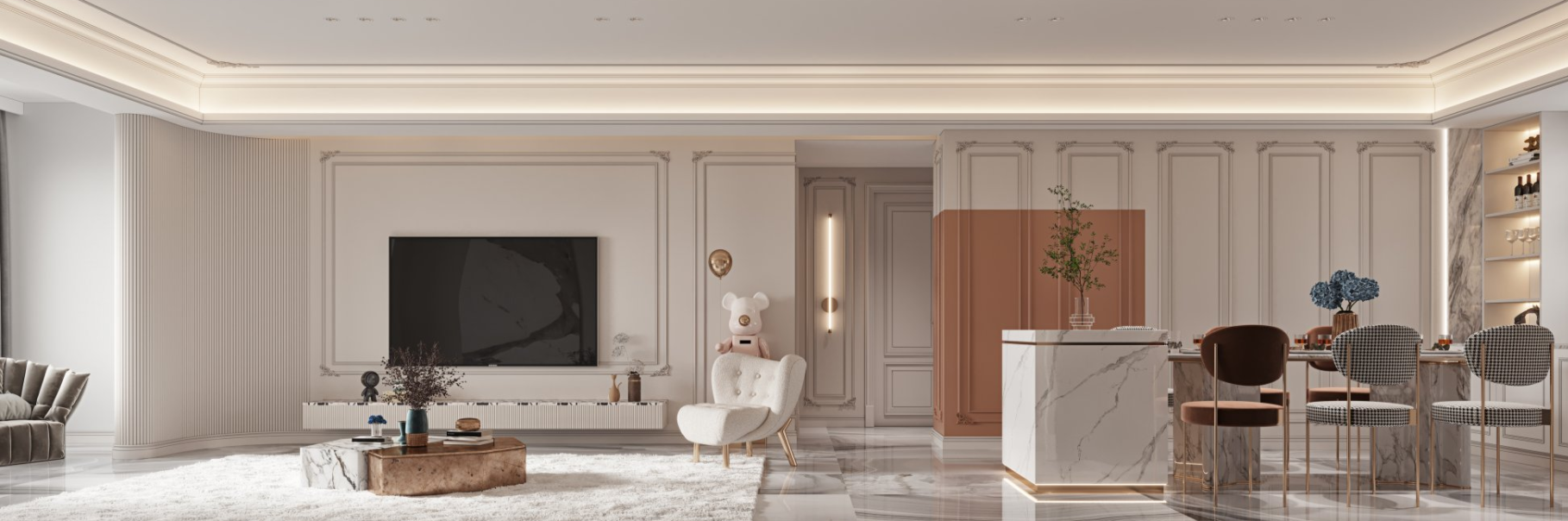 轻奢优雅法式公寓设计-5