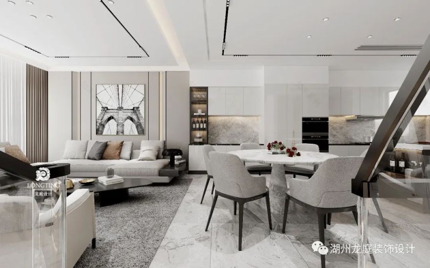 富力城现代简约排屋 | 精致半圆弧楼梯,通透地下室设计-66