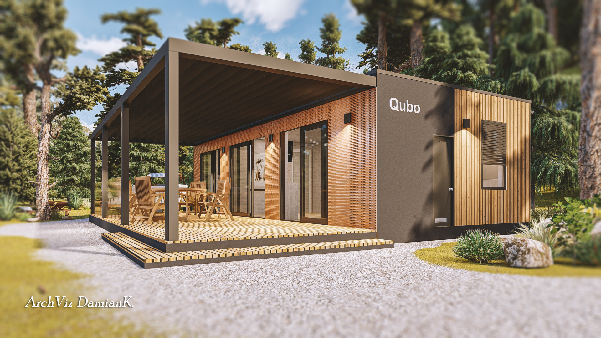 Qubo, Mobilne Hiše, 3D model, Design & Visualization-4