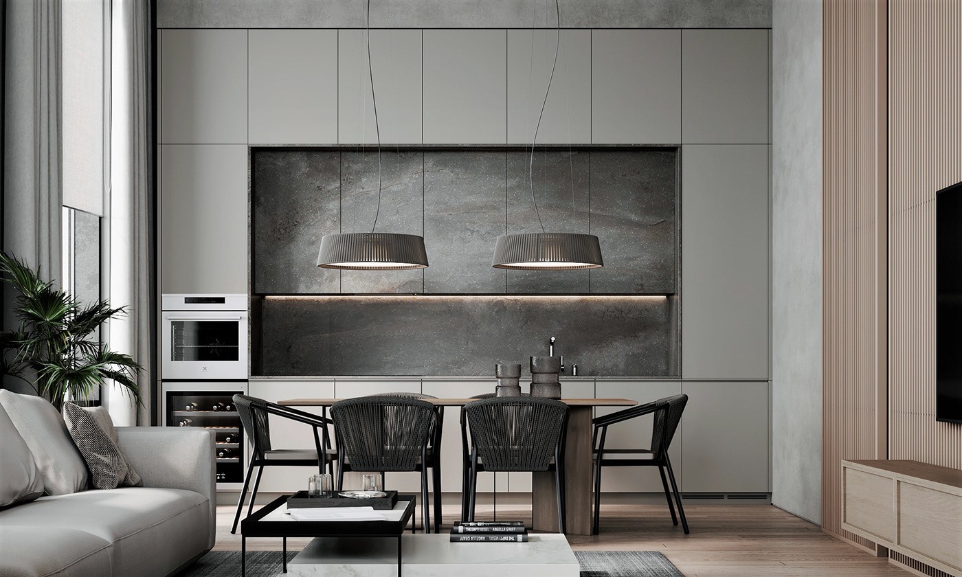 高级灰色系公寓设计-2