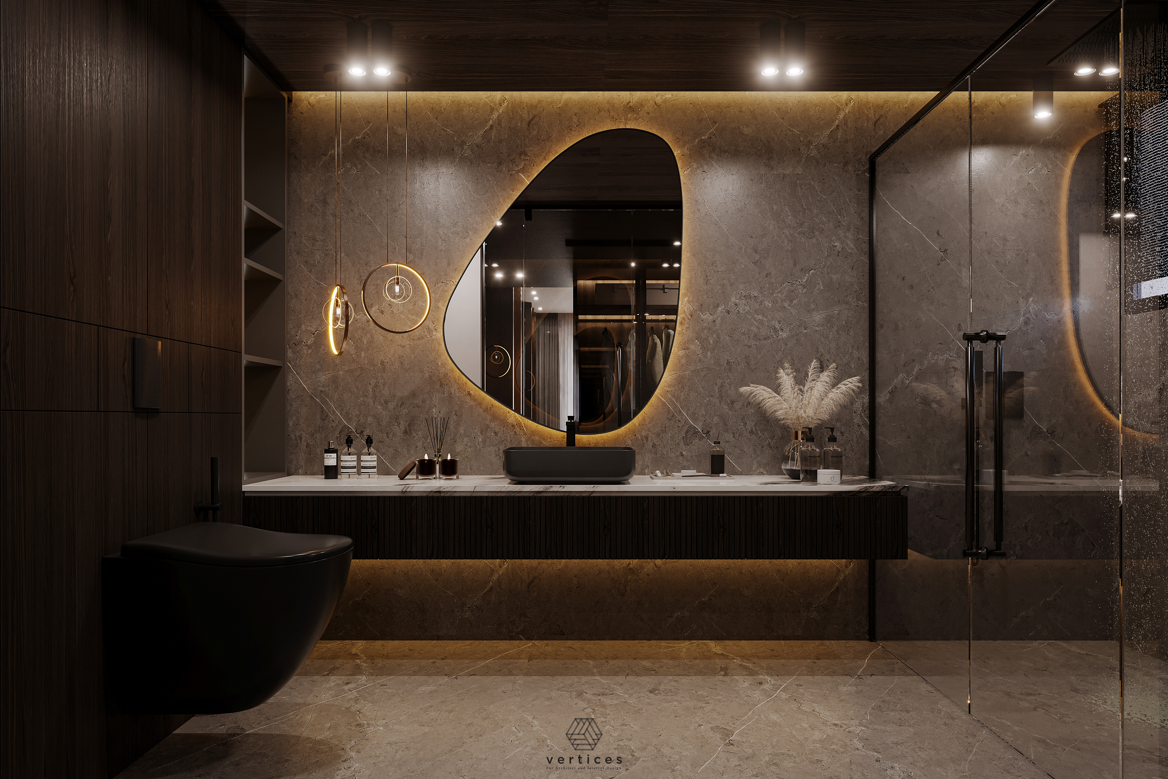 Madinaty别墅主卧及主卫设计丨Ahmed Shafik-13