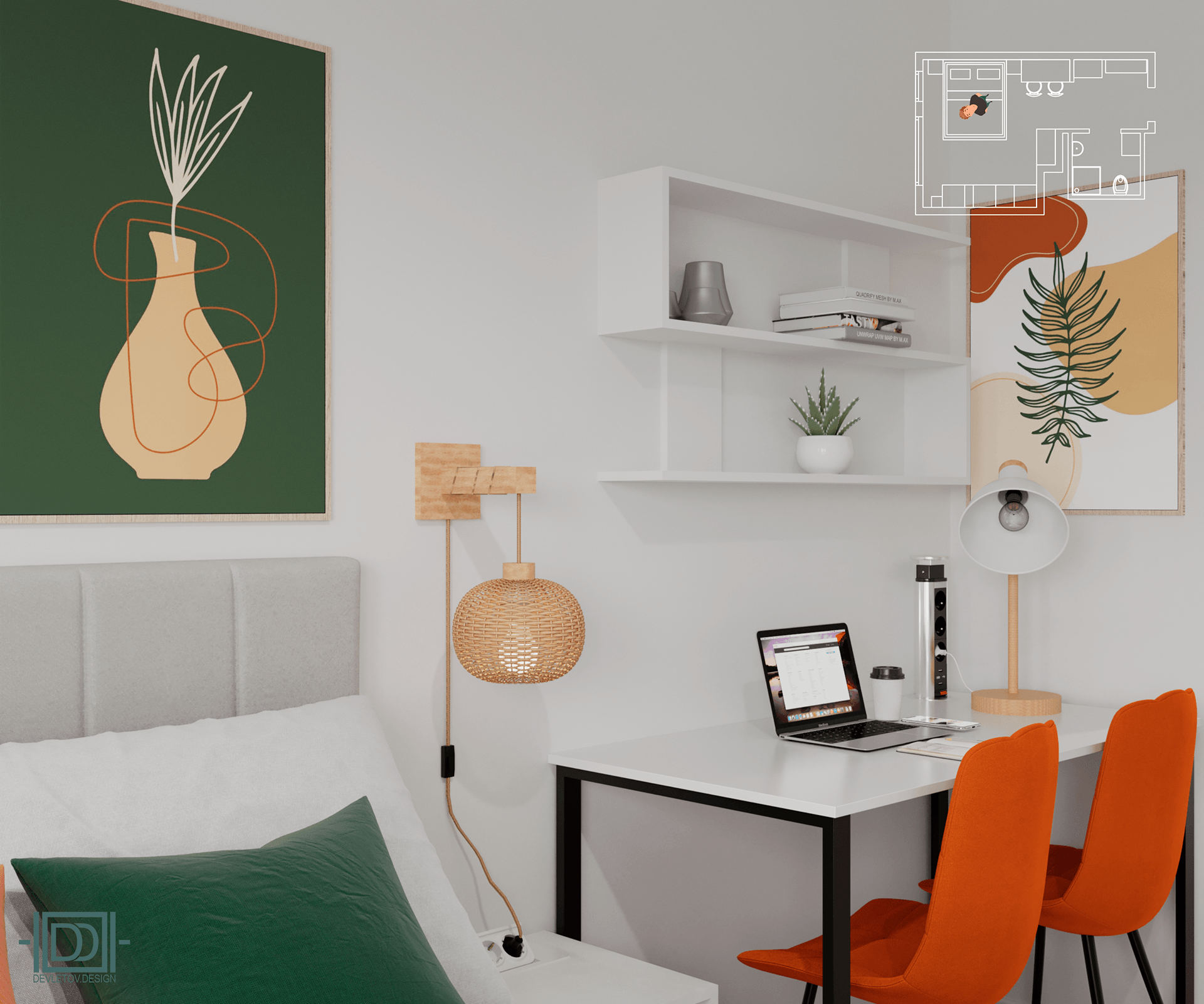 Студия во Внуково公寓短租装修项目-23