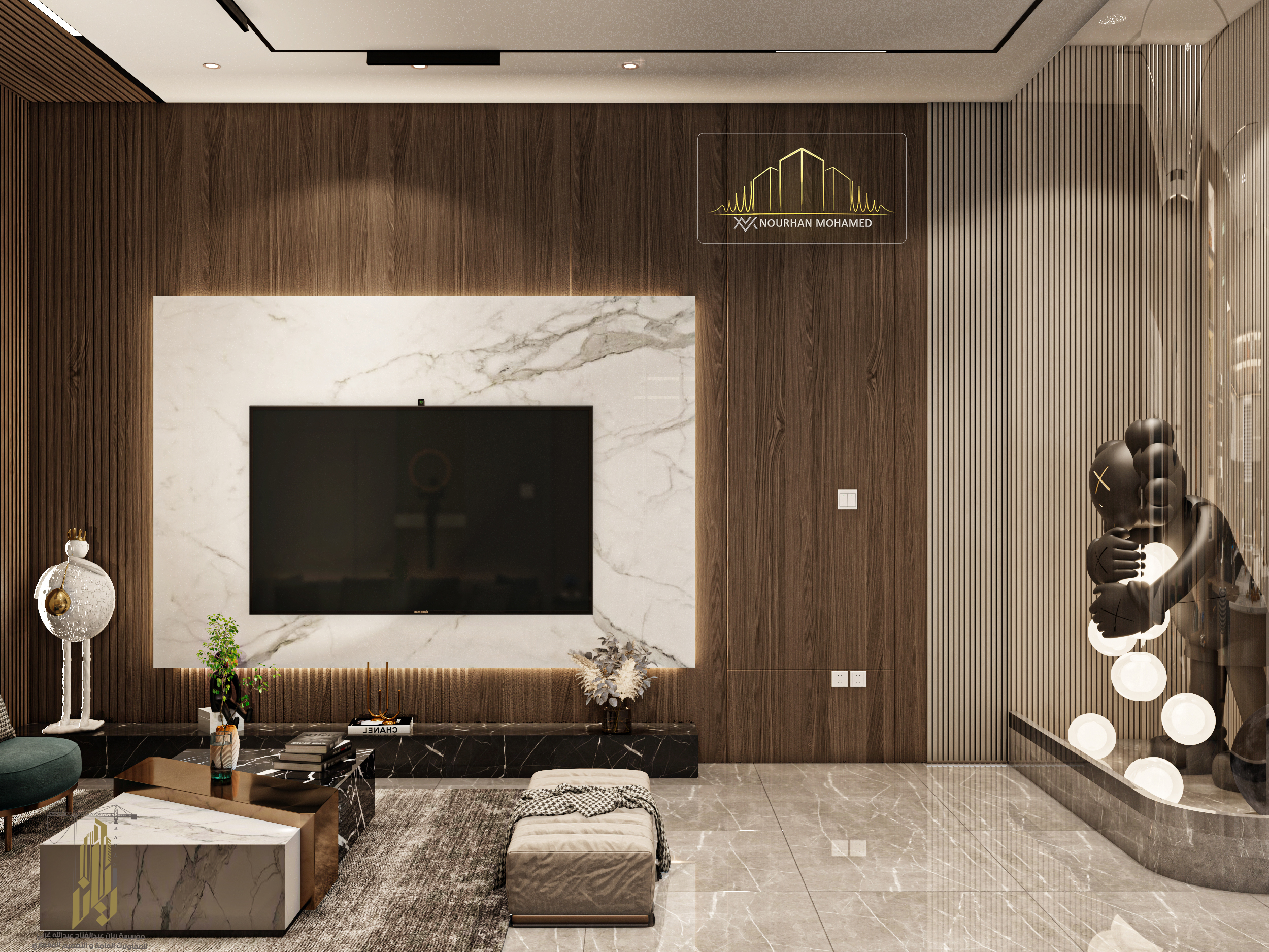 Reception + Kitchen interior design-4