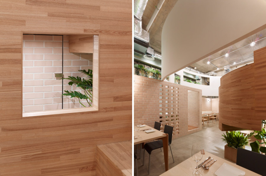 东京半地下有机餐厅,层高 4.39 米的空间魔法-22
