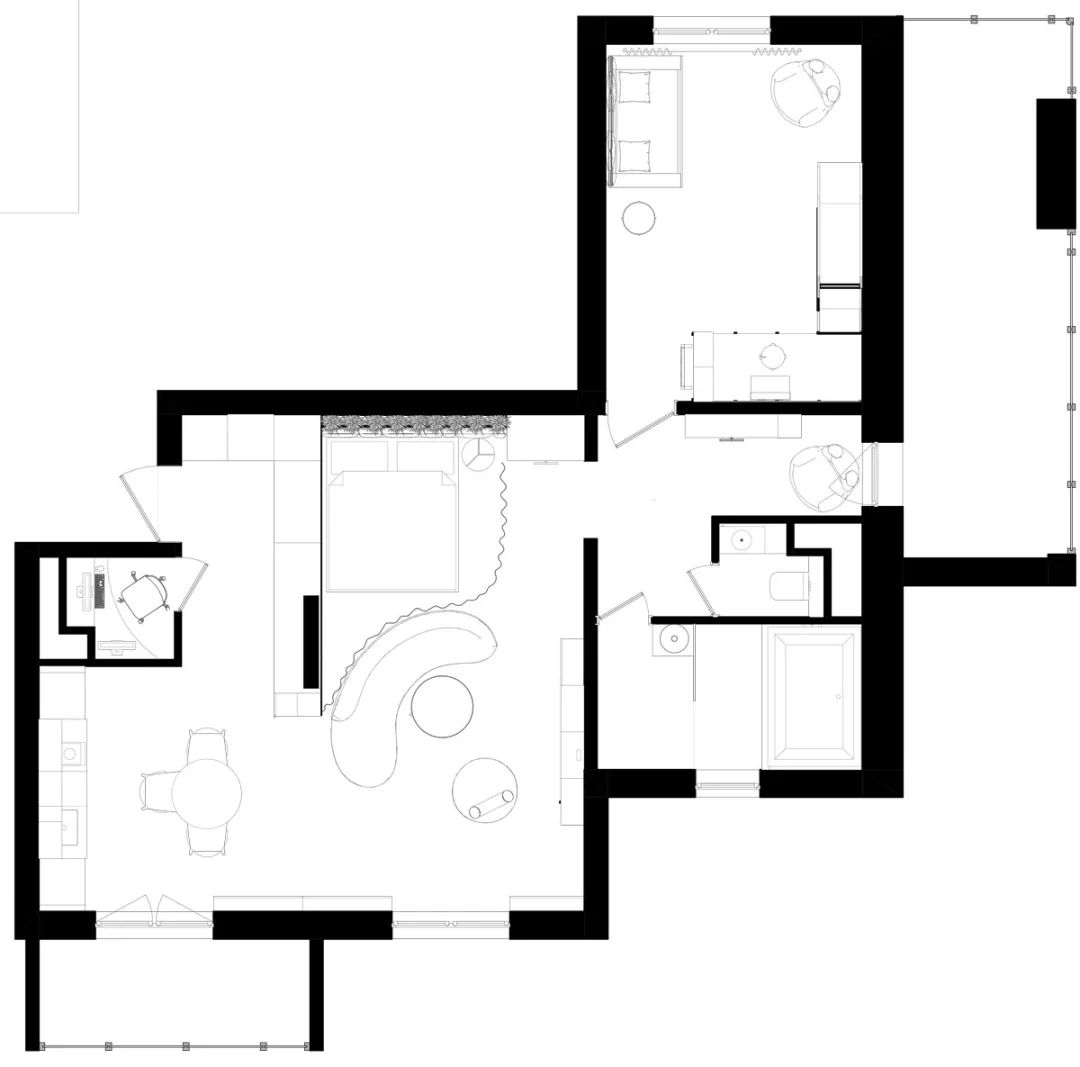 蓝调橘粉,70㎡精致公寓设计丨白俄罗斯明斯克丨ZROBYM architects-14