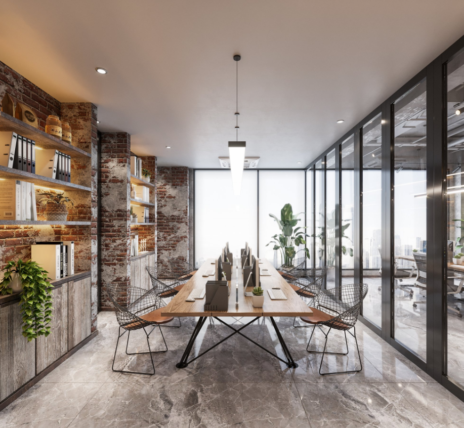 工业风红砖墙办公室设计-5