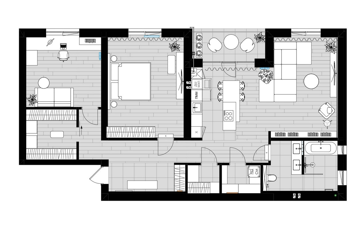 123·1㎡大平米住宅设计-21