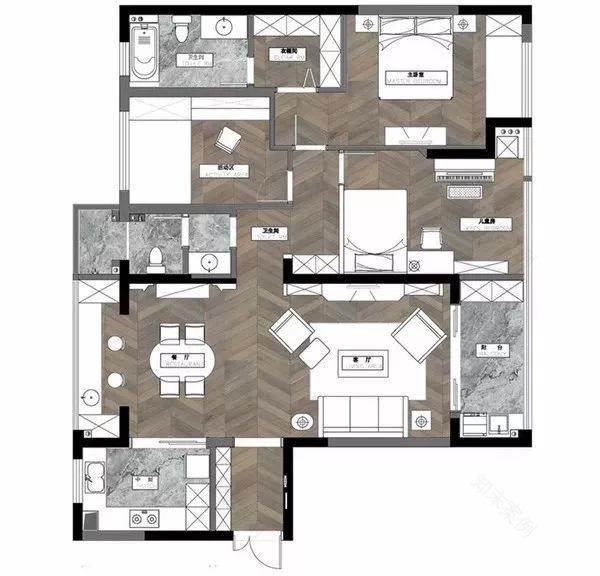 美式三居室,浅色硬装搭配鲜艳软装,雅致贵气-13