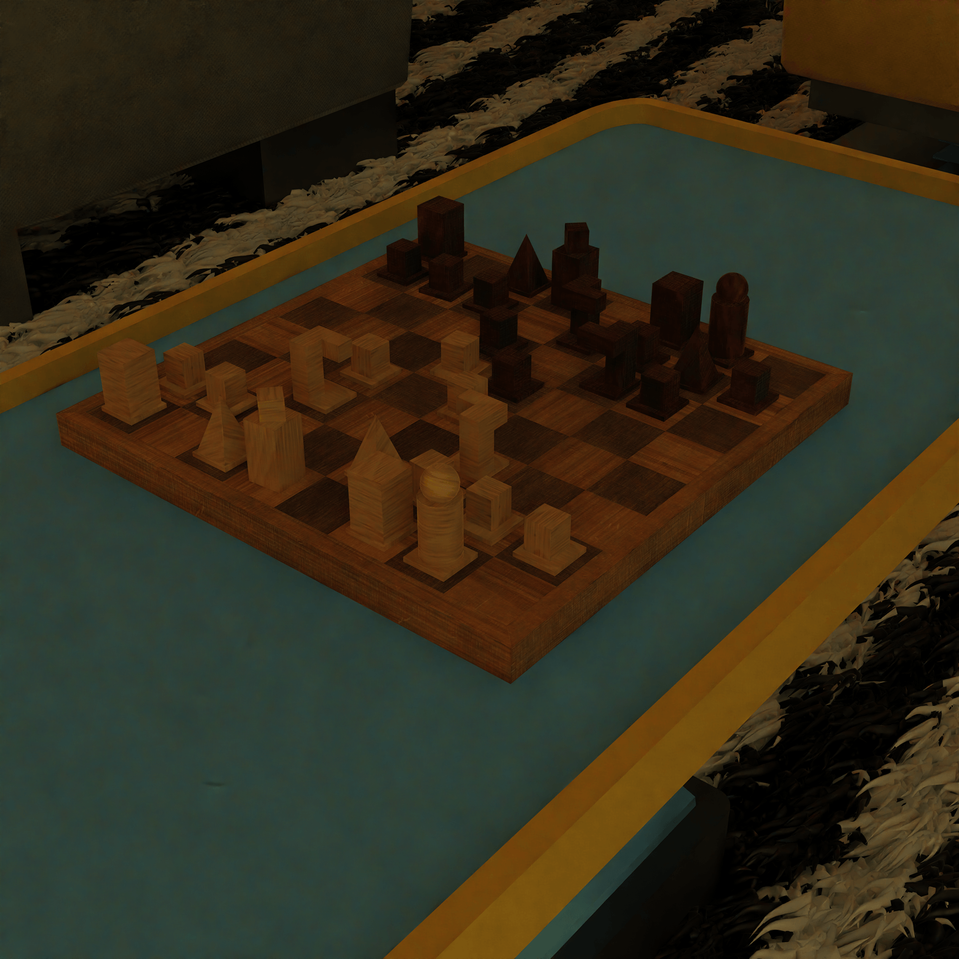 残疾人厨房与客厅室内设计项目丨Mykyta Lytovchenko-14