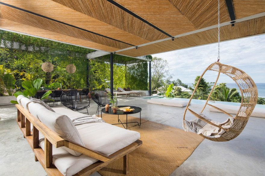 Staggered pavilions form holiday resort on lush hill in Costa Rican surf town-16