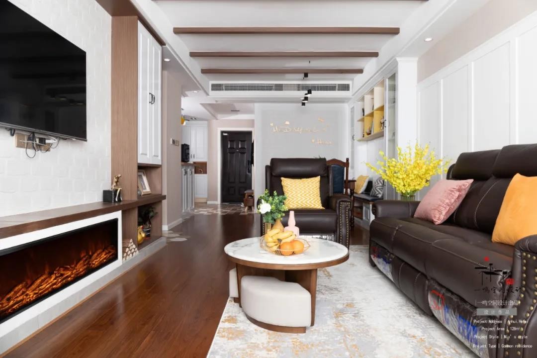 合肥 87㎡美式混搭风,打造温馨舒适的浪漫生活-1