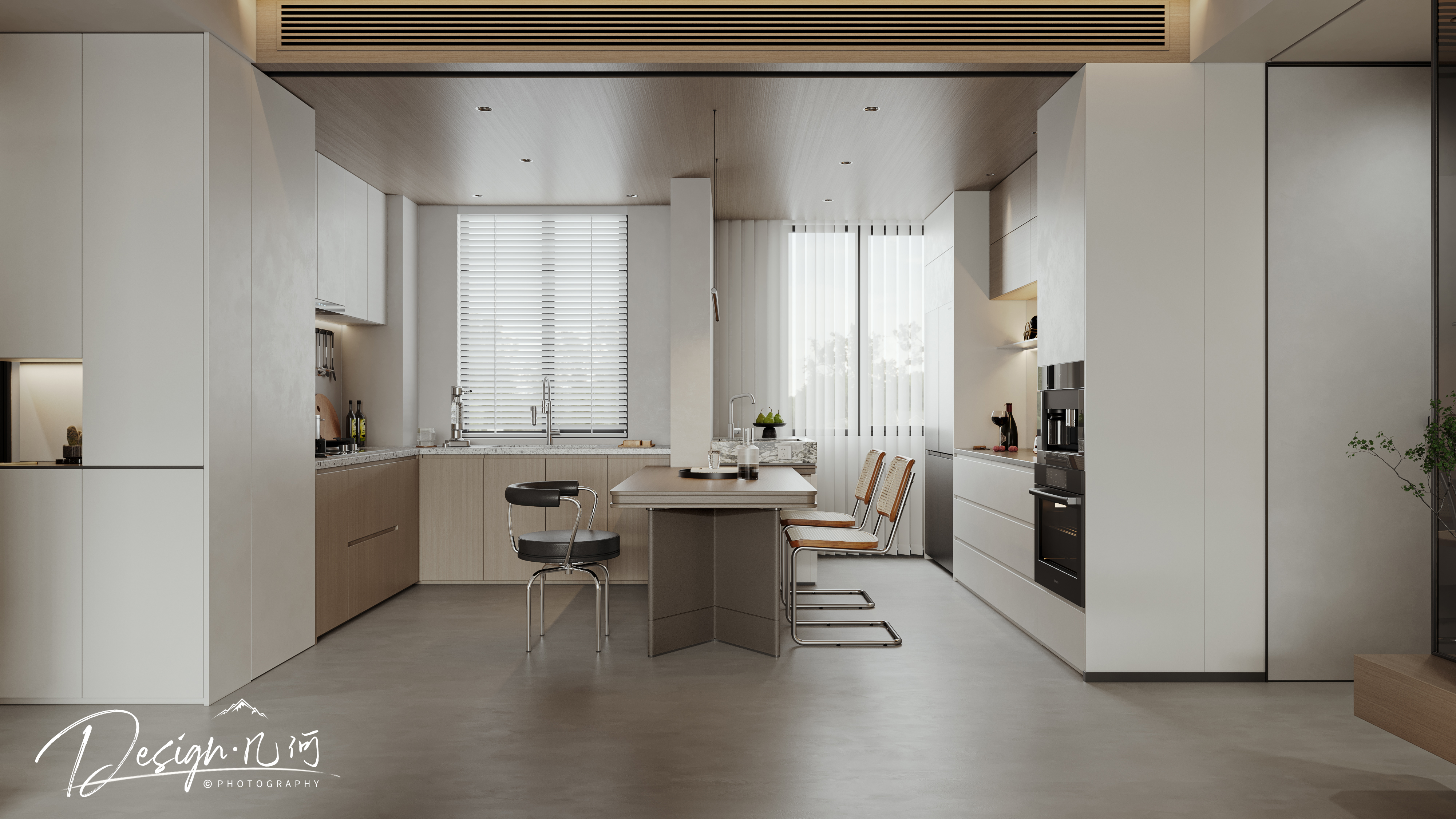 几何空间视觉表现 | 吾悦公馆现代客餐厅-2