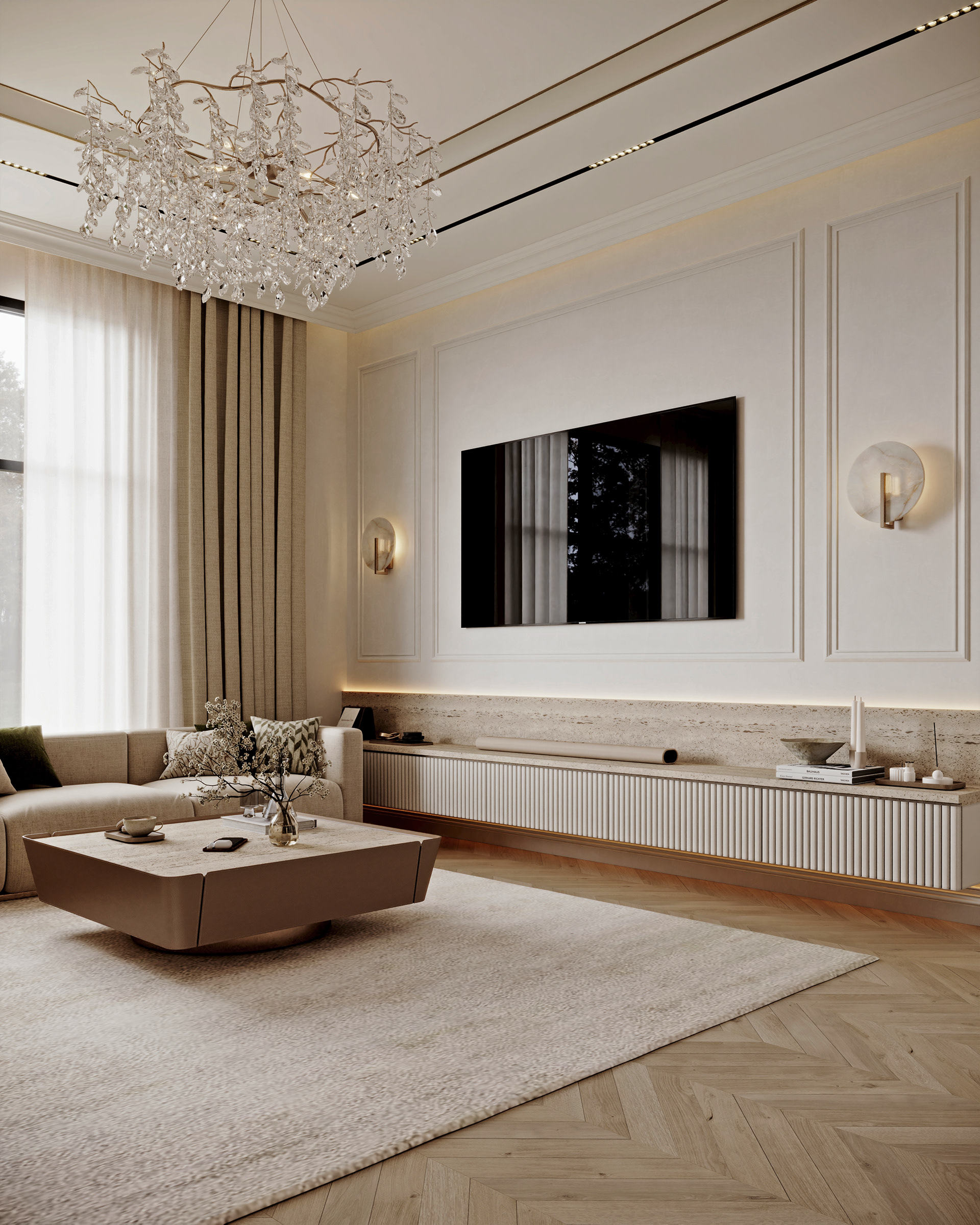 家庭区域一 现代新古典主义丨沙特阿拉伯丨Yara Abdelmonem-17