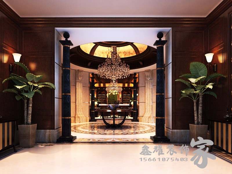 呼和浩特鑫耀装饰打造东岸国际 1200㎡中式风格-3