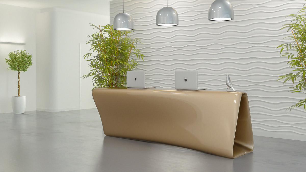 扭曲三角形的灵动接待台-13