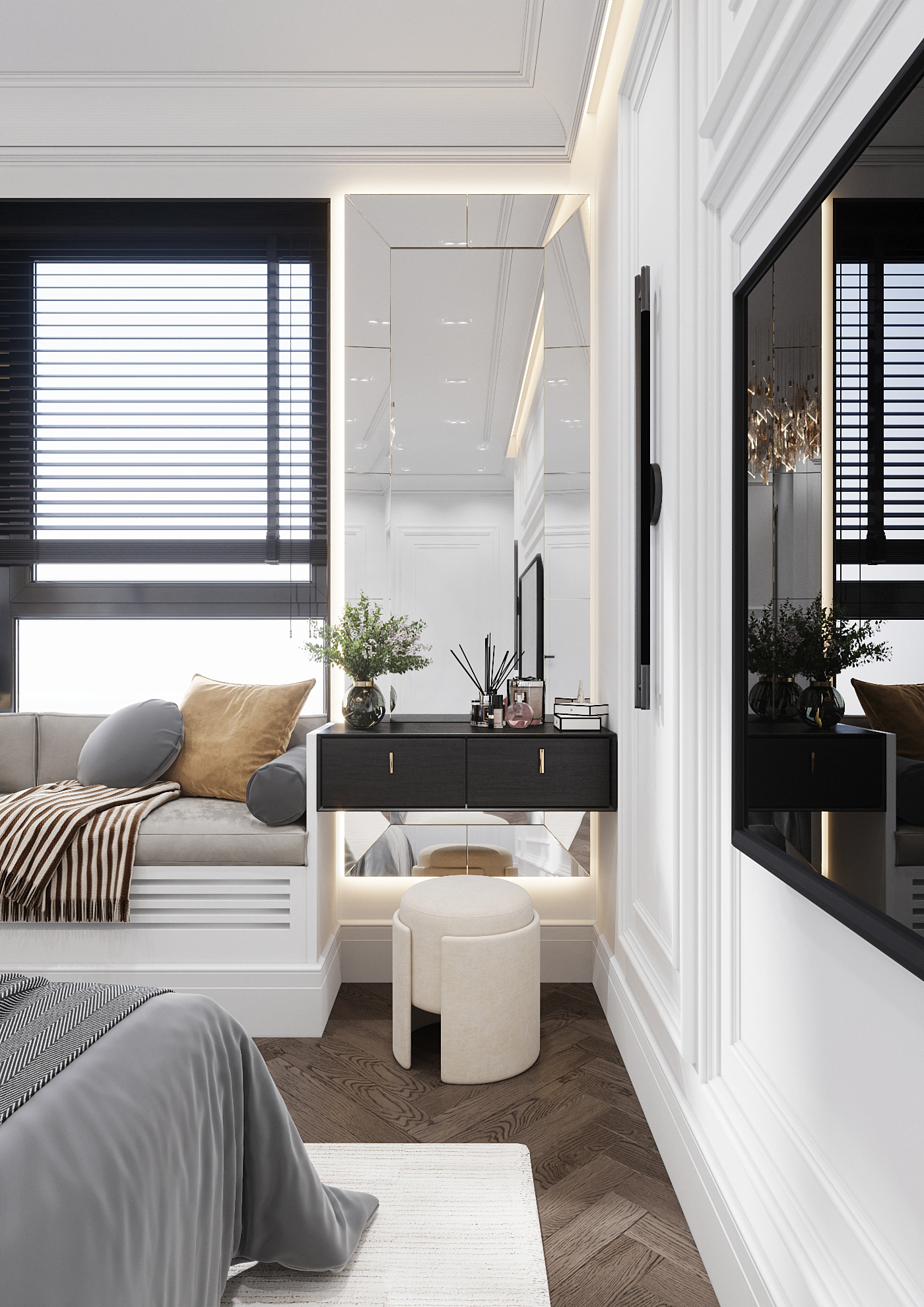 BEDROOM INTERIOR. DESIGN + 3D VISUALIZATION-16