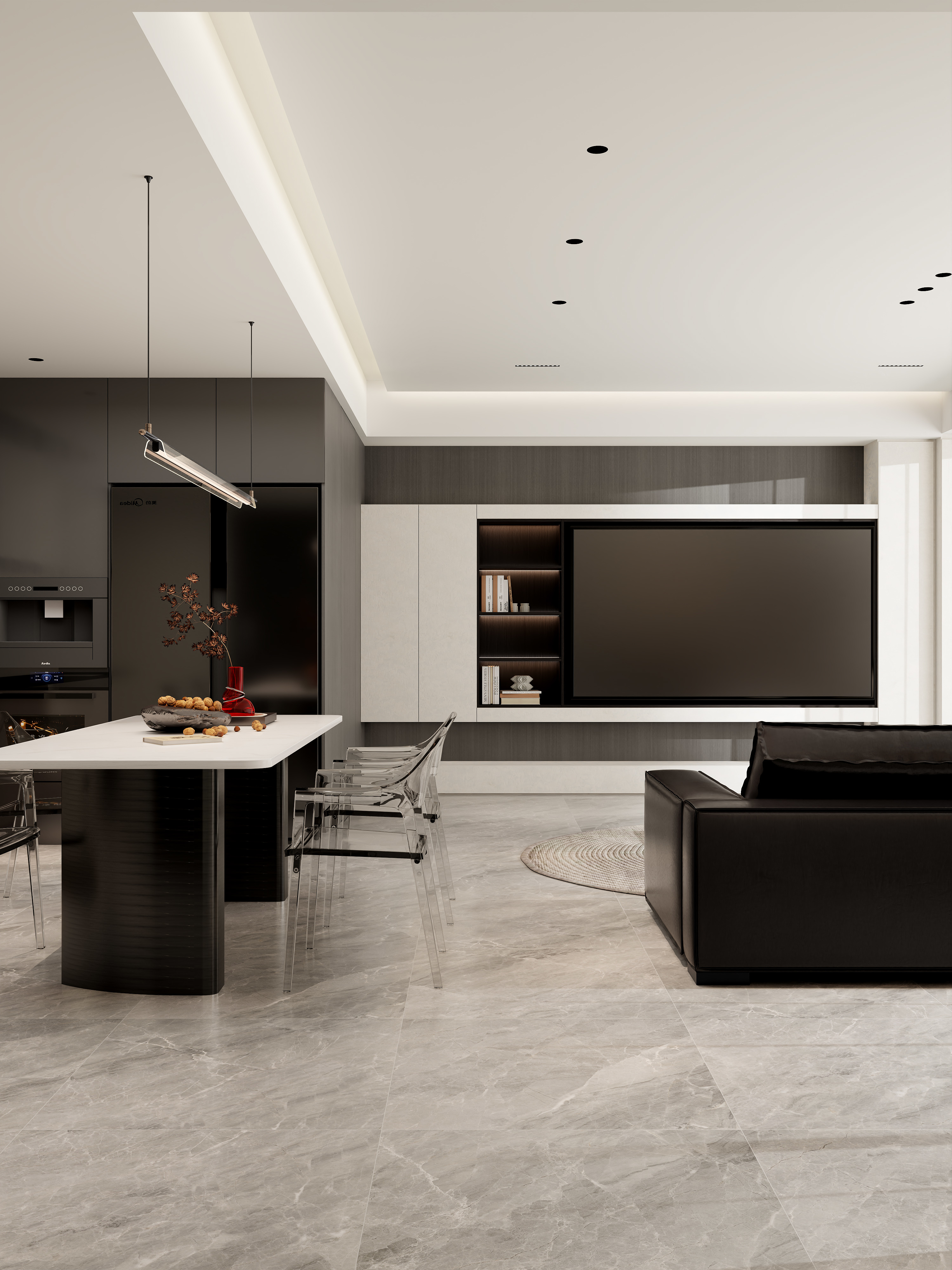 120㎡核心商圈平层清水房改造-8