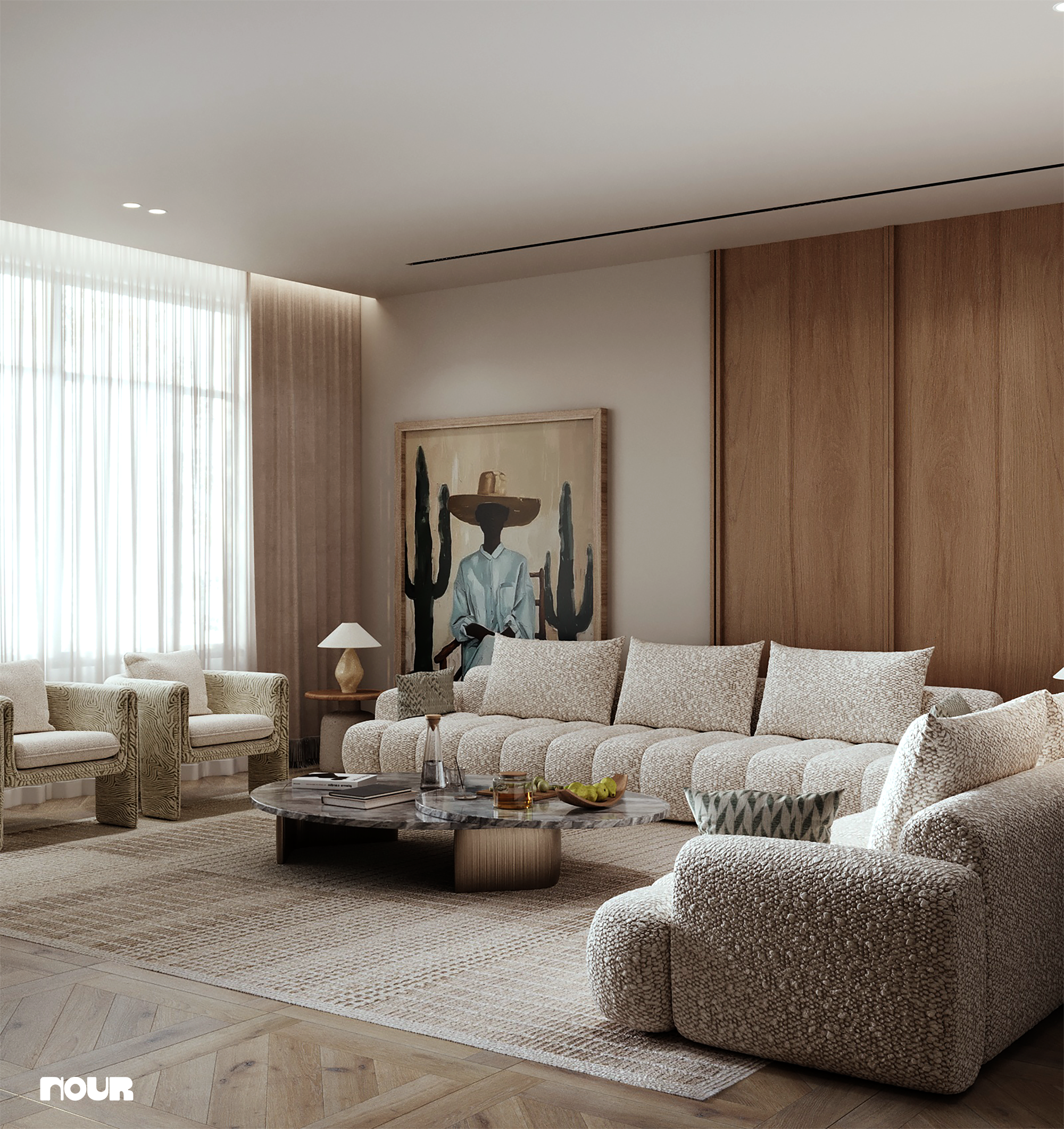 你提供的Contemorary拼写有误，正确的应该是Contemporary 准确的翻译是当代豪华公寓 丨Nourhan Emad-6