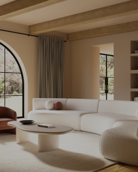 Organic Modern Living Space | CGI