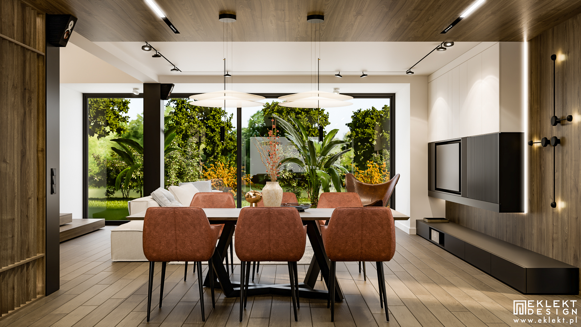 Dom W Bolechowicach, Salon z Aneksem Kuchennym-4