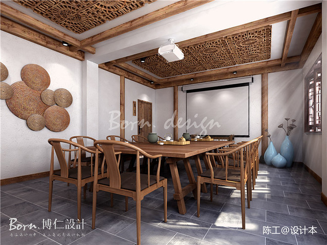 70万元酒店空间500平米装修案例_效果图 - 杭州民宿装修设计公司温暖涌动着深情 - 设计本-19