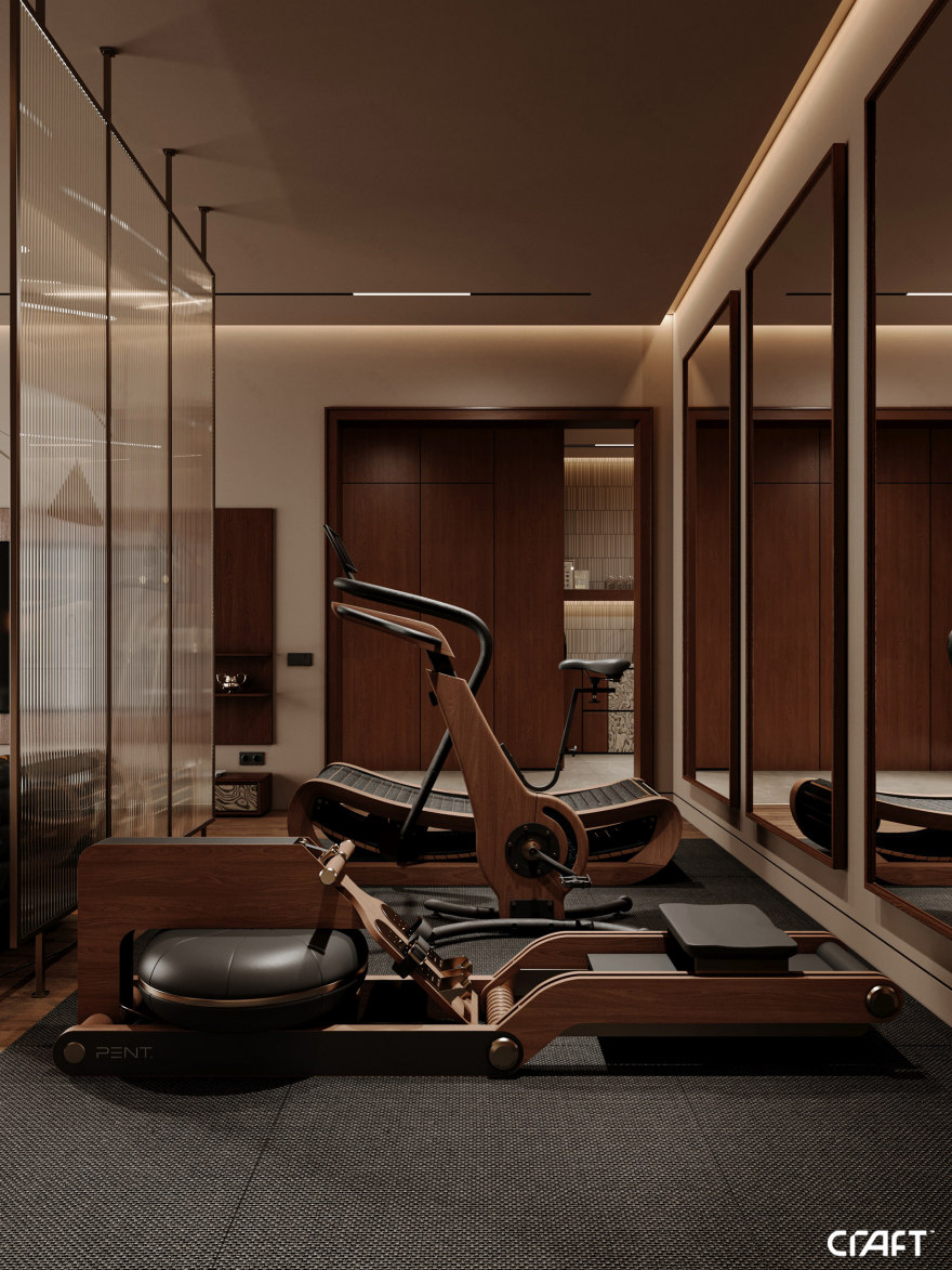 起居空间·健身房·小厨房丨沙特阿拉伯丨Square Meter Office-26