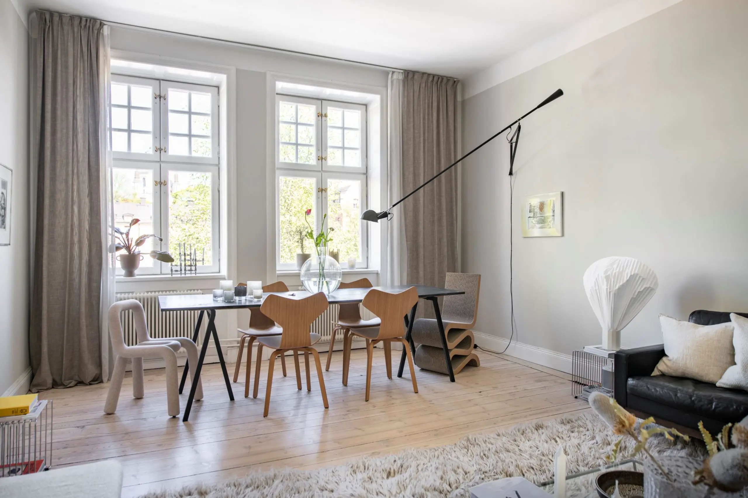 瑞典 69m2 复古两居，尽显设计大师经典之作-5