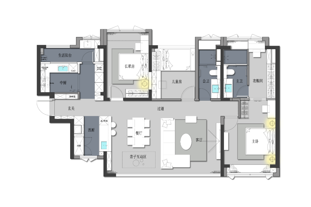 深圳新婚夫妇大平层现代轻奢家居设计丨中国深圳丨一度经纬-37