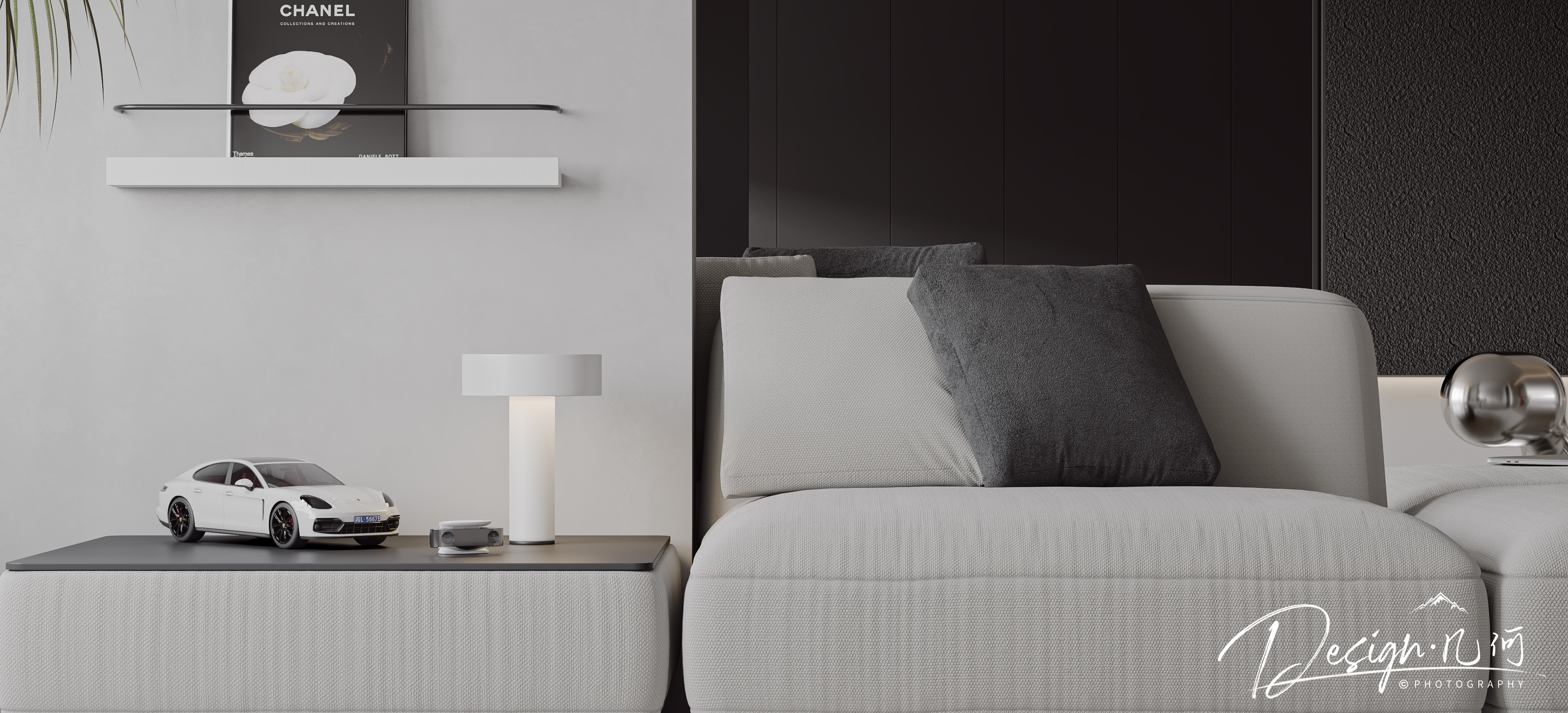 几何空间视觉表现 | 华润瑞府现代极简纯色客餐厅-11