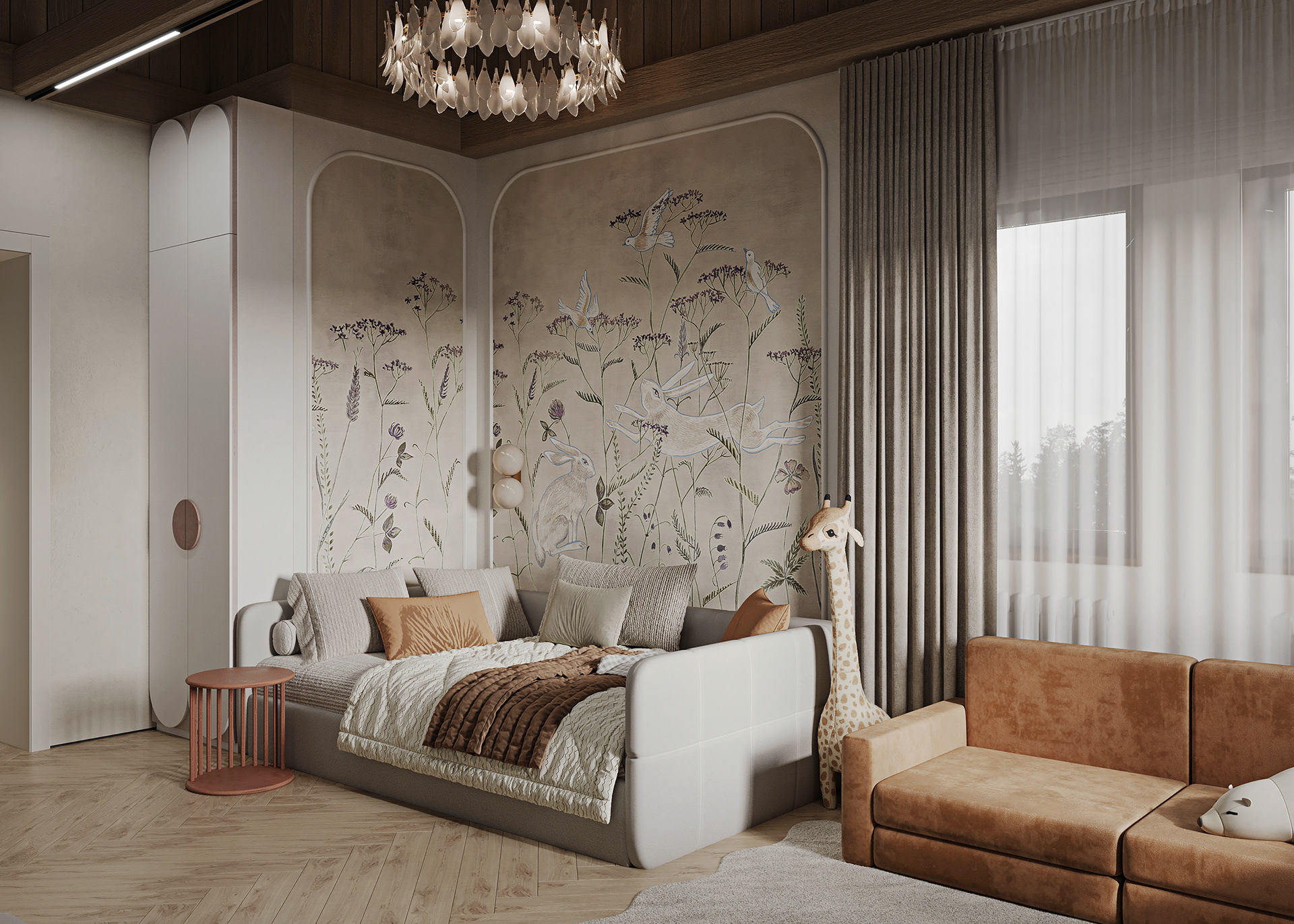 Girls Bedroom · Cottage（女孩卧室 · 小屋）丨俄罗斯新西伯利亚丨Alisa Ostapnko-5