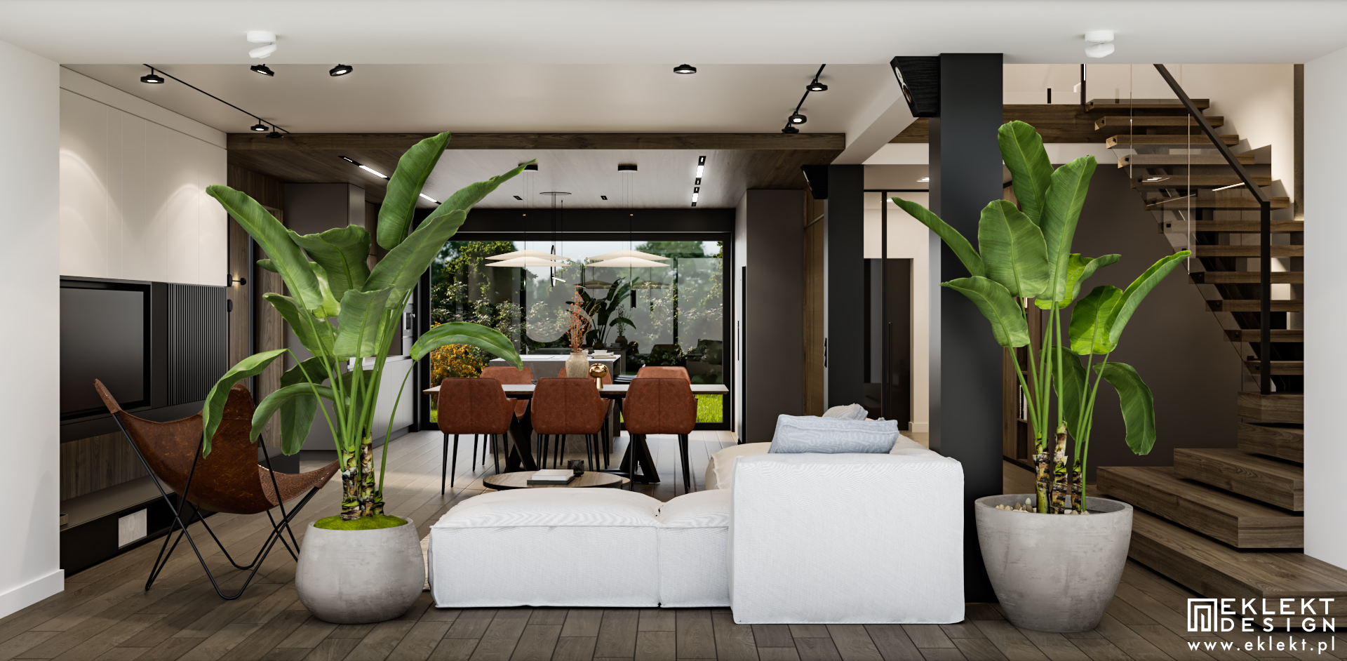 Dom W Bolechowicach, Salon z Aneksem Kuchennym-8