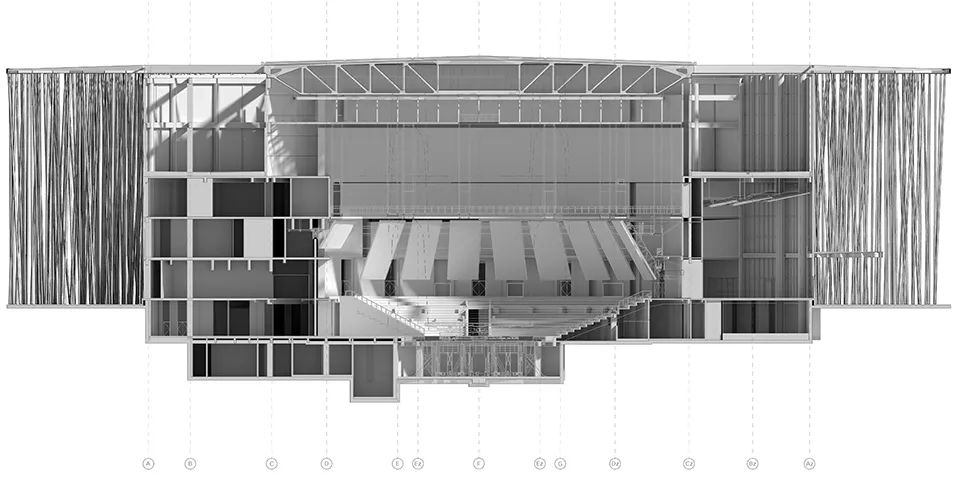 空灵无锡太湖剧院 | 竹海抽象,白柱金顶,智能算法优化结构-92