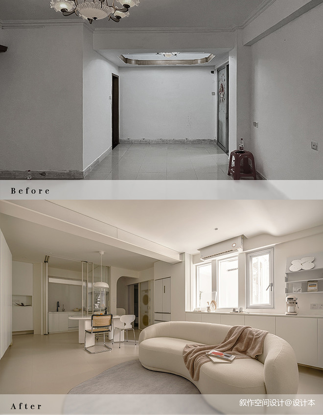 29万元三居60平米装修案例·效果图  簡｜白-13