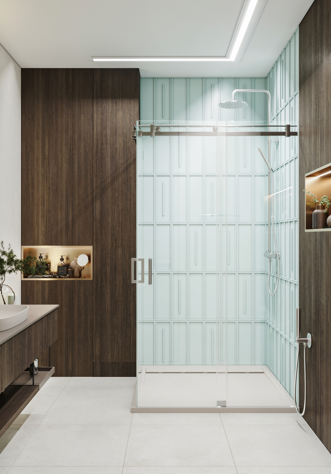 不同浴室的公寓设计-8