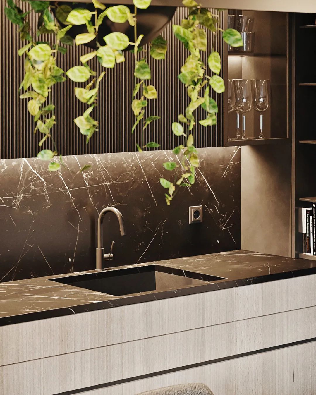 灰色木色的高级空间设计丨Domashko Studio-16