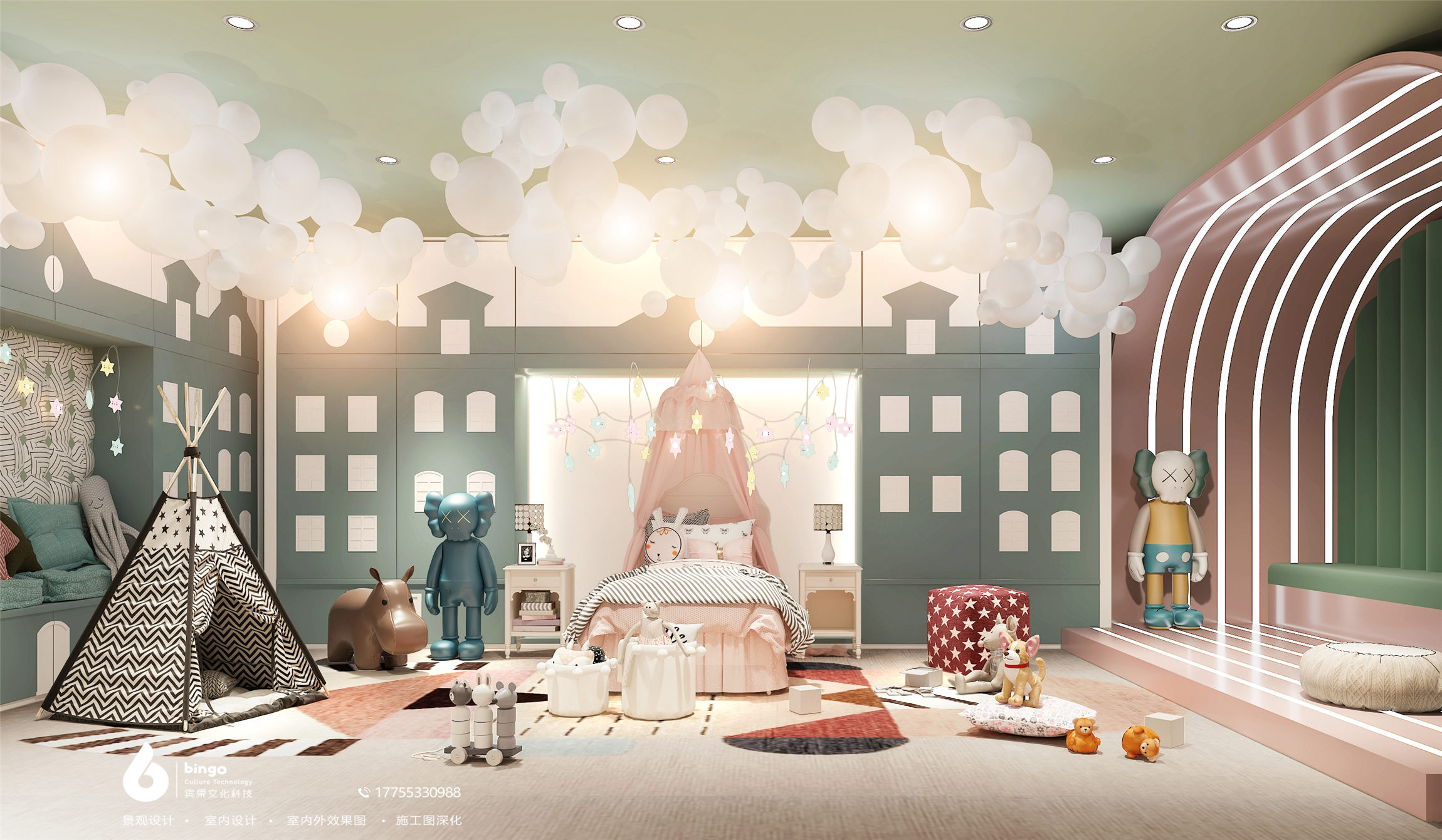 西安现代轻奢别墅设计 | 轻奢风格与金属材质的完美融合-15