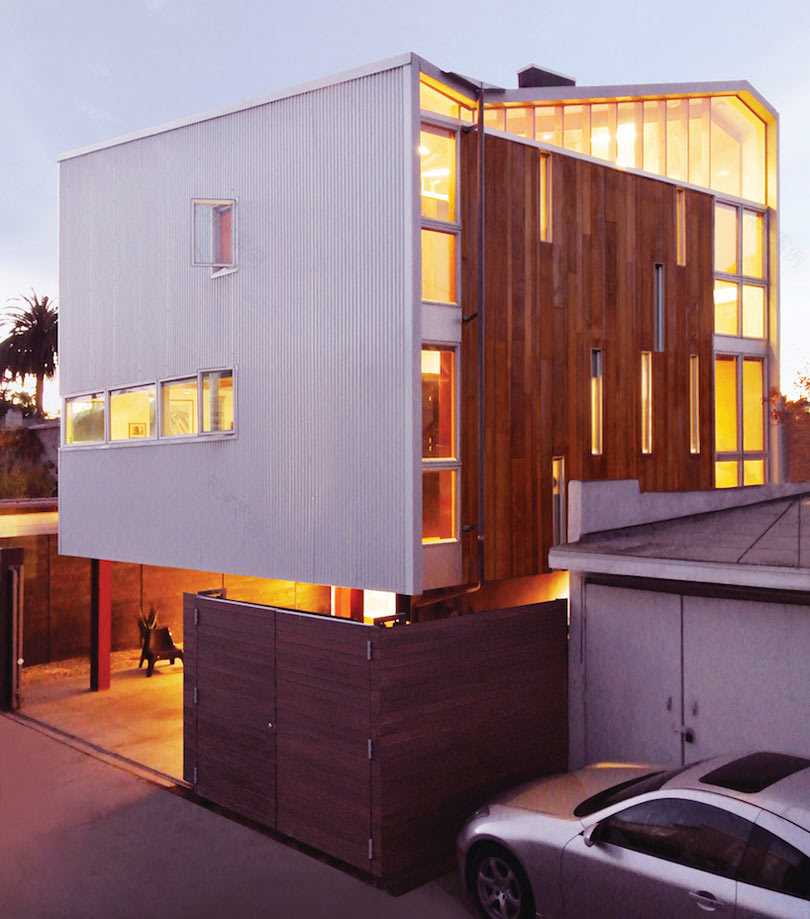 加州威尼斯斜梯形屋顶住宅-4