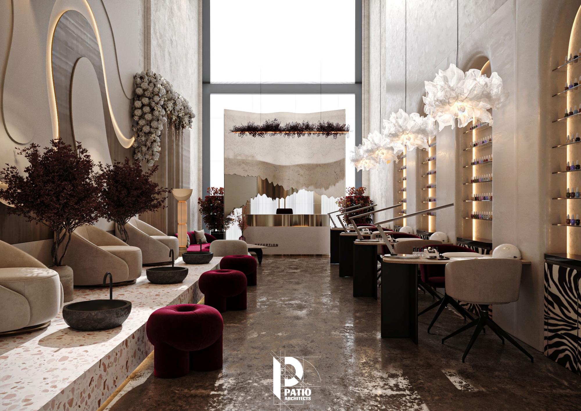 奢华沙龙设计理念

注：你提供的Lu·urious可能拼写有误，推测应该是Luxurious  丨沙特阿拉伯利雅得丨Patio Architects L.L.C-4