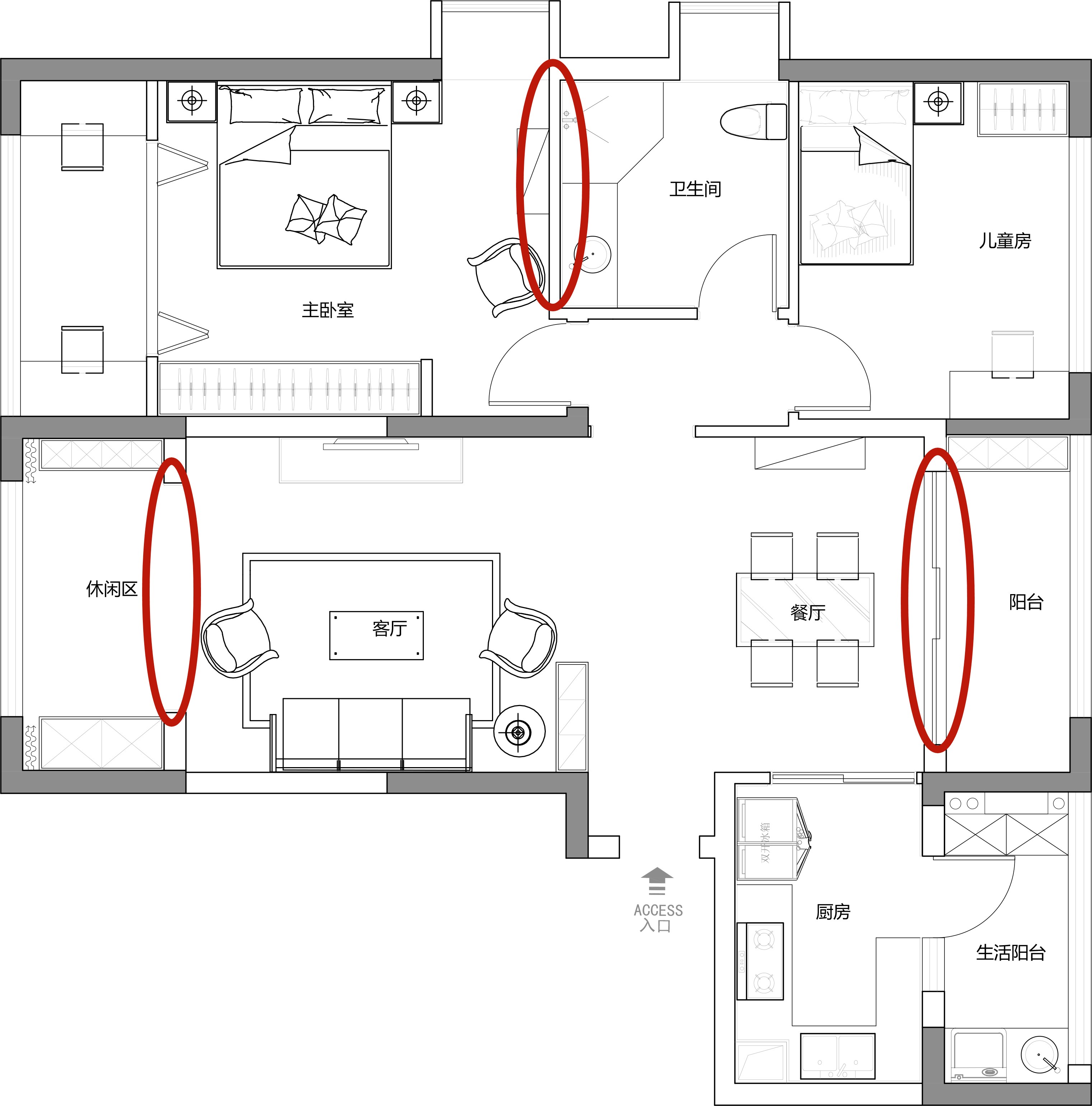 成都 130 平简美风家居,浪漫麋鹿元素满屋-13