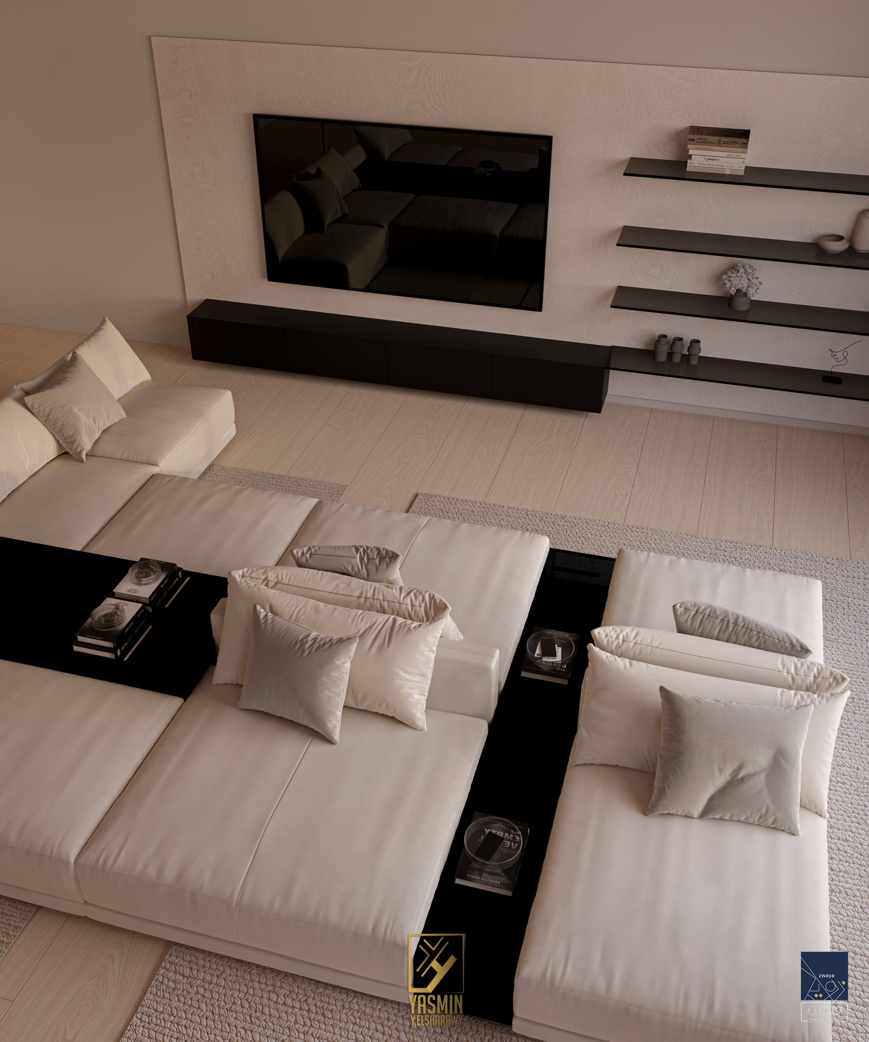 极简主义大厅设计丨yasminy.elsharawy-15