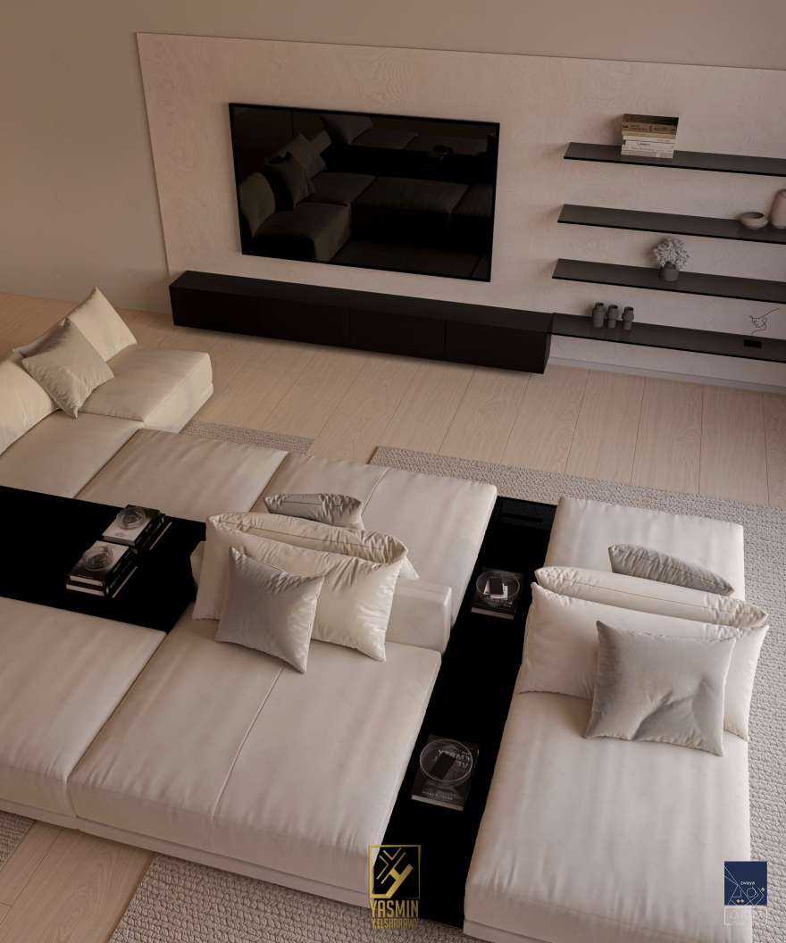 极简主义大厅设计丨yasminy.elsharawy-15