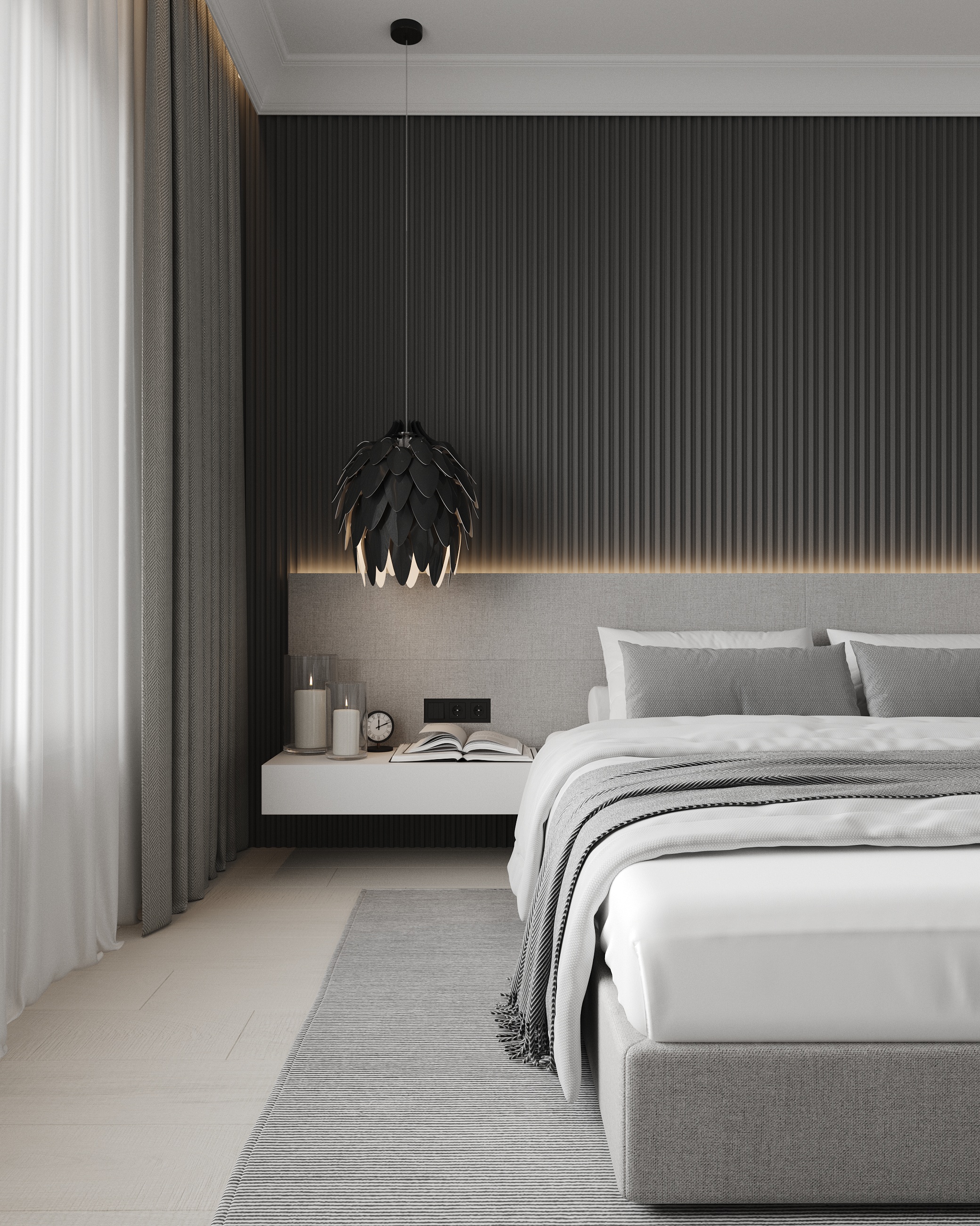 可视化主卧室设计丨挪威丨Inesa Orlenko-6