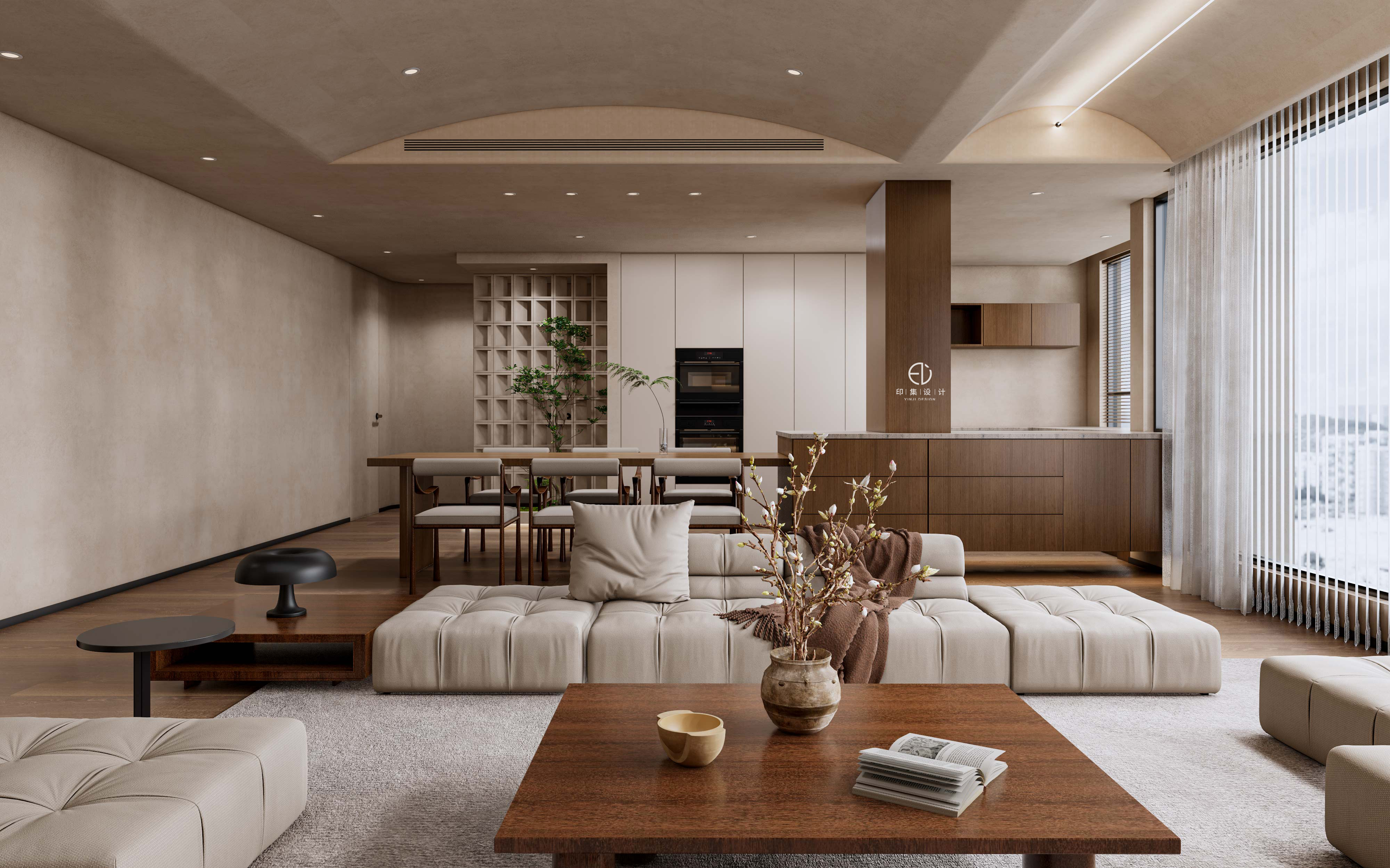 118㎡黑胡桃复古风，家的艺术氛围感-3