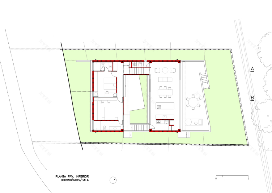 巴西 Centro Arquitetura APF House,融入自然的别墅设计-26